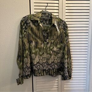 Olivia Moon Camouflage Print Top